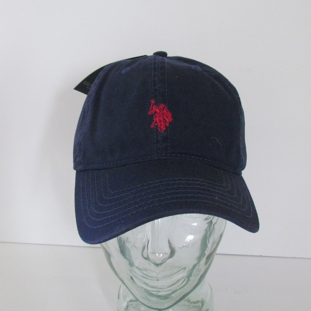 US POLO ASSN. Women's Navy Adjustable Strap Red Logo Baseball Hat - NWT